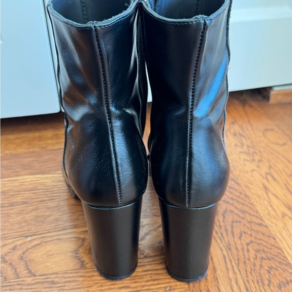 Classic black leather platform boots from Spain. Bimani -- Size 40. - Picture 2 of 5